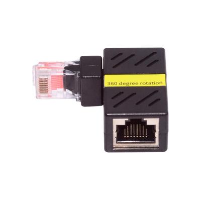 Адаптер Cablecc CAT6 UTP «папа»-«мама» с вращением на 360 градусов для сетей LAN Ethernet RJ45 8P8C 1000 Мбит/с