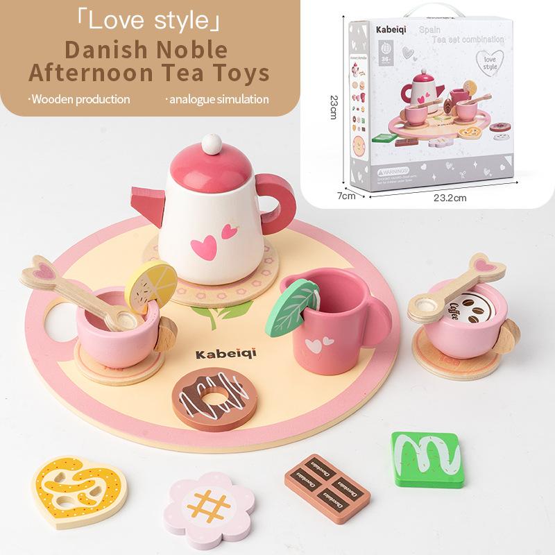 Игрушки для раннего развития/Моделирование Детские игровые домики/Моделирование Чайный сервиз Деревянные игрушки