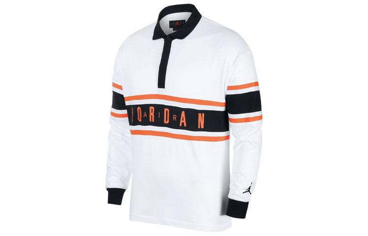 Jordan Polo Shirts Men's White Polo Collar Moderate Straight Fit BQ5670-100