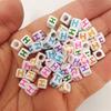 100 Pcs/lot Acrylic Beads Letter Bead Jewelry Finding For DIY Necklace Bracelet 6mm Fashion Wholesale High-quality New