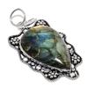 Labradorite Gemstone Handmade 925 Sterling Silver Jewelry Pendant 2.84" G5j44
