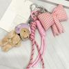 Новый шлем, брелок-подвеска в виде медведя, плетеный шнур, бант, милый нейлон, аксессуары для сумки своими руками KTY