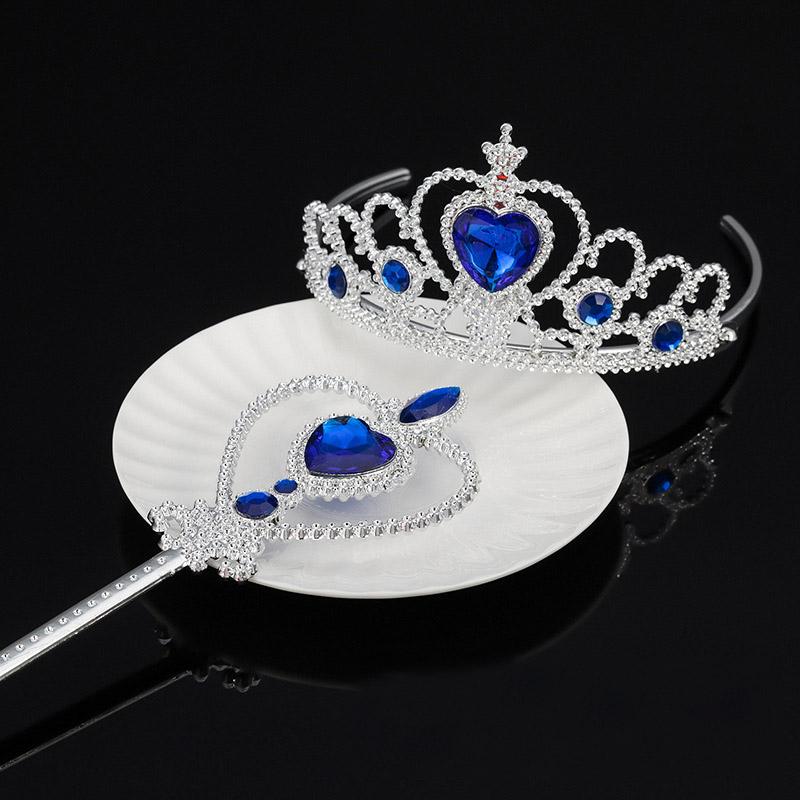 Girl Tiara Fairy Wand Set Children Crown for Dress Up Kids Party