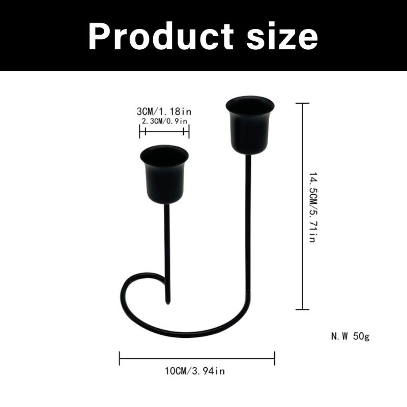Half Heart Candlestick Holders Iron Metal Taper Candle Holders Decorative Candle Stands Home Decorations for Kitchen Table
