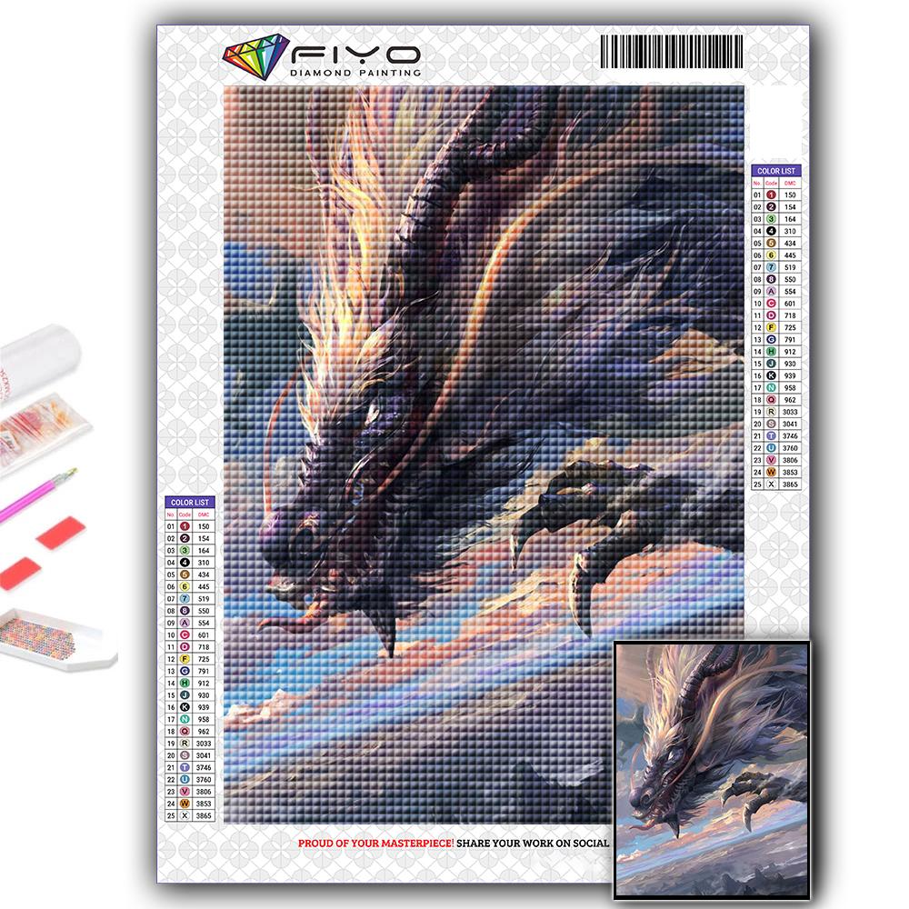 Алмазная вышивка Китайский дракон 5D DIY Алмазная картина Вышивка крестом Горный хрусталь
