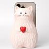 Love Heart Cat Flower Vase Resin Handmade Cartoon Kitten Floral Plants Holder Container Home Office Centerpiece Desktop Decoration