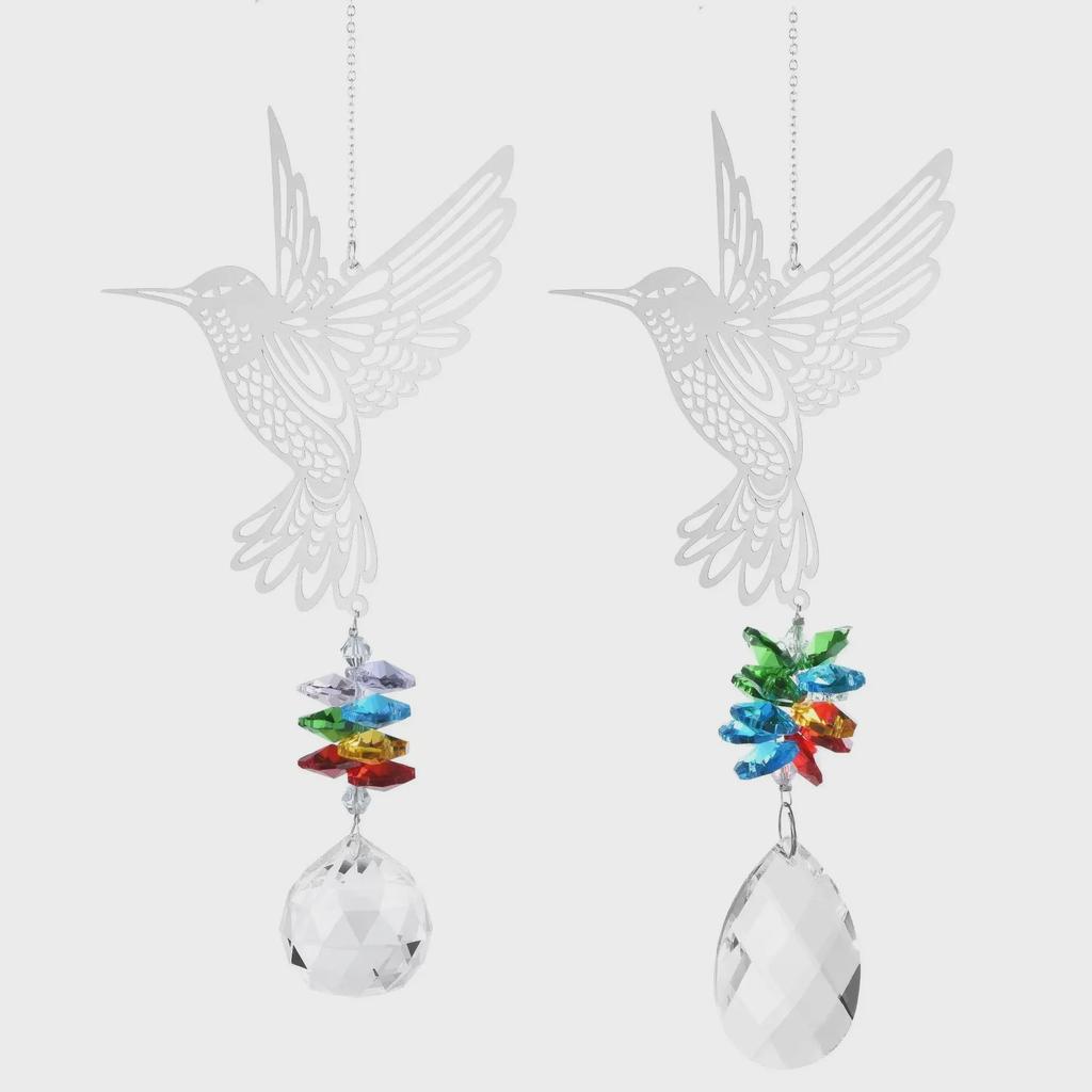 SUNCATCHER Радужная кристальная птица в виде колокольчика на окно