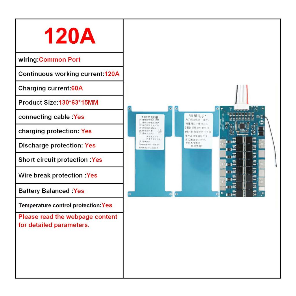 BMS 14S 100A с балансировкой и контролем температуры 51.8V 18650 21700 Литиевая батарея Плата защиты для E-bike Самоката 120A до 20A
