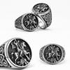 Мужские кольца Saint George Slay Dragon из нержавеющей стали в стиле панк-рок, крутые вещи, модные аксессуары, ювелирные изделия для женщин, подарок