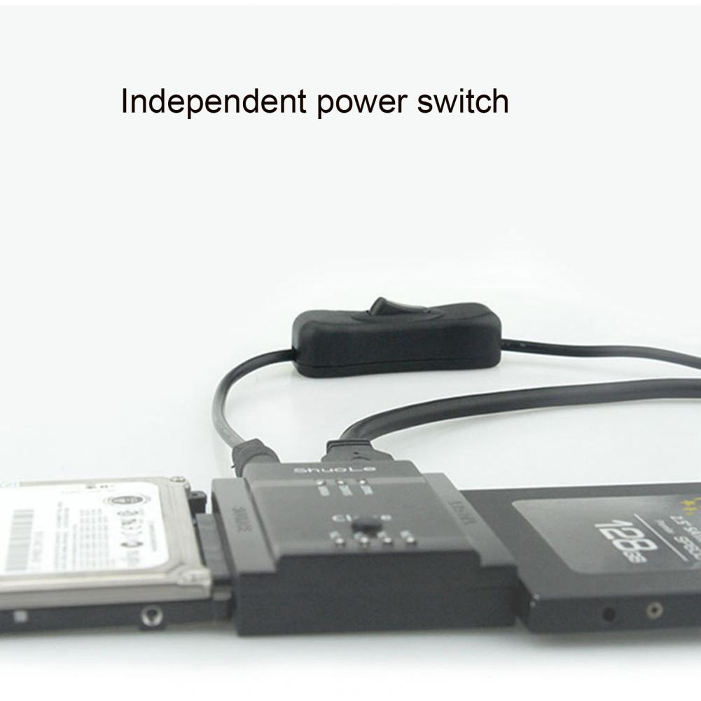 EU US Plug SATA To SATA Drive Reader 5Gbps High Speed IDE Hard Drive Reader for 2.5/3.5-inch HDD/SDD Converter