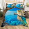 Kids Surfboard Duvet Cover Twin Queen Hawaii Ocean Surfing Bedding Set Boys Teens Men Sea Coastal Flower Decor Comforter Cover