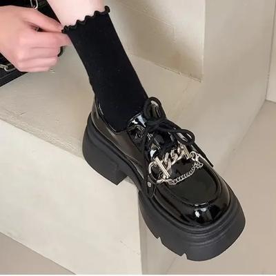 Модные туфли-лодочки на платформе с круглым носком, женская обувь на среднем каблуке, шикарный острый носок, нескользящие, по акции, обувь высокого качества, новейшая скидка