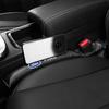 AAAMR1 Carbon Fiber Leather Car Seat Gap Strip Belongings Leakproof Plug For Ford Focus Fiesta Mondeo S-MAX Kuga Mustang Accessories