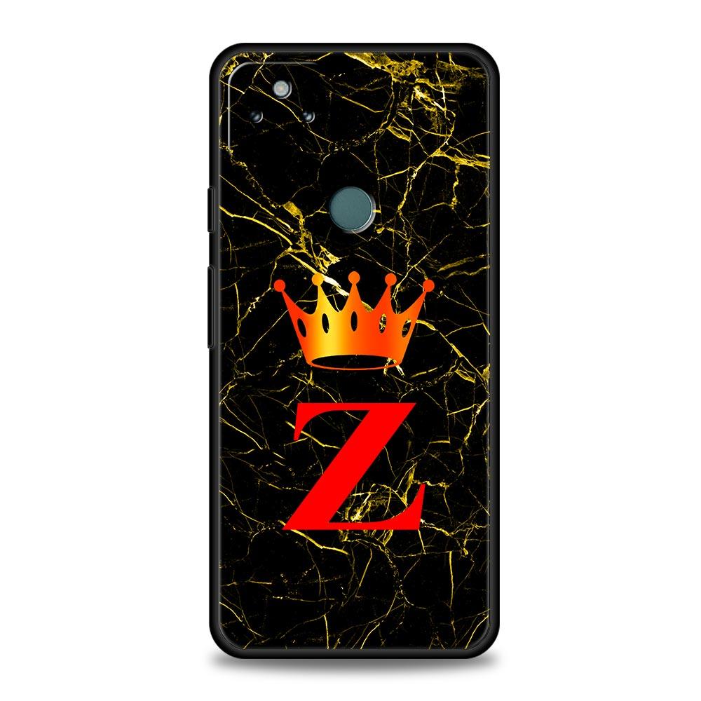 Marble Letter Phone Case Cover for Google Pixel 10 9 8 7 6 9A 8A 7A 6A Pro Shockproof Soft TPU 10 Pro XL Shell Fundas Capas Bags