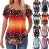 Женские топы с коротким рукавом и круглым вырезом, летние рубашки с цветочным принтом, блузки для женщин, нарядные повседневные
