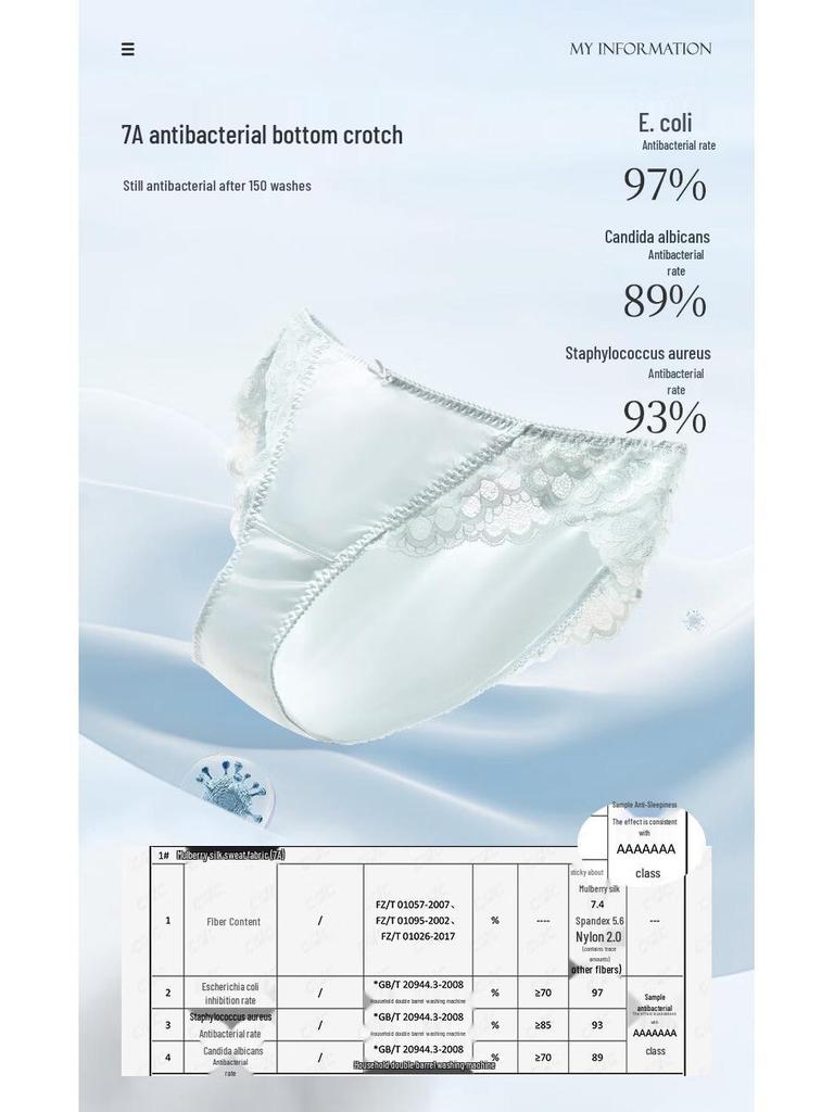 Mybody Women's Seamless Lace Briefs 3-Pack