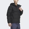 Adidas Куртка-пуховик на гусином пуху 800 Fill Solid Color Logo Long Sleeve Hooded Down Jacket Men Jacket Black IU2683