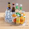 Beer Beverage Storage Tray 360 Rotating Removable Organizer Beer Holder Turntable Organization For Fridge Cosmetics Storage