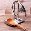 Stable Stainless Steel Pot Lid Holder Silver/Gold Pot Lid Rack Pan Cover Shelf Soup Rests  Kitchen