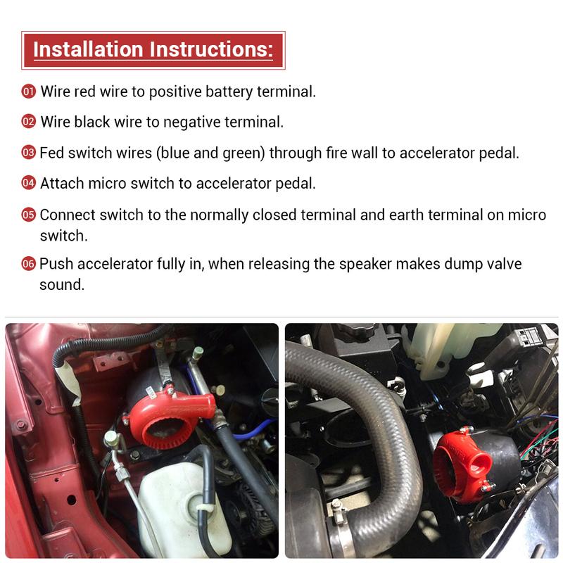 racing Universal Electronic Turbo Car Fake Dump Valve Electronic Turbo Blow Off Valve Blow Off Analog Sound BOV