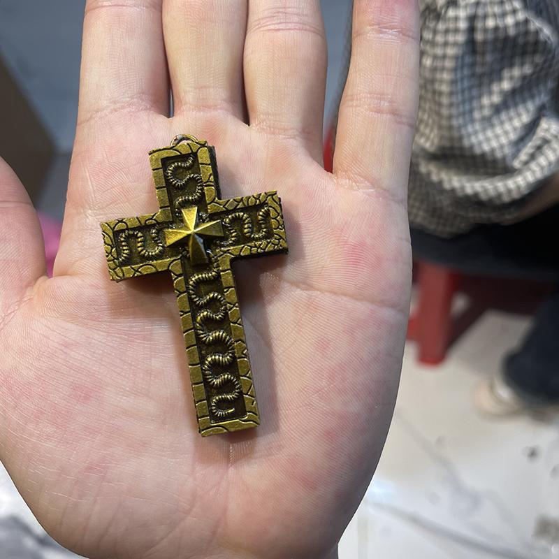 Изысканное двухслойное ожерелье-подвеска в форме креста и змеи для мужчин и женщин, персонализированное панк-ожерелье, ювелирные аксессуары, подарки