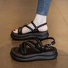 Platform Roman Sandals Women's 2024 Spring and Summer New Comfortable Versatile Platform Casual Retro Not Tired Foot Beach Shoes