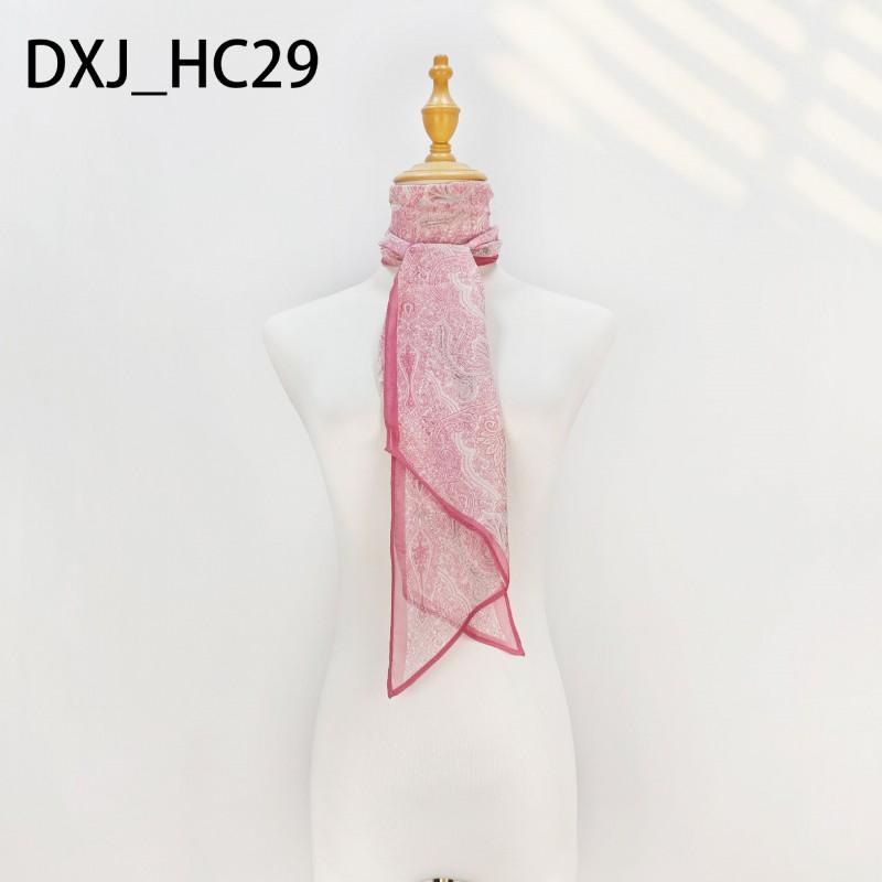 Long Skinny Scarf Women Floral Paisley Print Chiffon Neck Tie Hair Band Office Casual Wear Fall