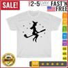 Halloween Witch Golf Stick Vintage T Shirt Men Fashion 2023 Women T Shirt Short