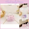Fashionable Modern Childrens Single Shoulder Bag With Pearl Details And Design Bow