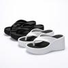 Women's Wedges Heels Flip Flops  Summer Clip Toe Platform Sandals for Woman Mix Color Non-Slip Chunky Heel Slides Slippers