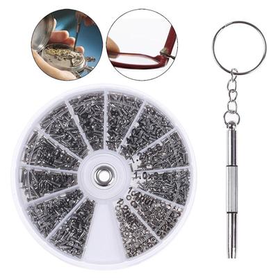 600 шт. крошечные винты, гайка + отвертка, набор инструментов для ремонта очков, часов, новый