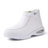 Women's Fleece-Lined Nurse Shoes: Soft Sole, Air Cushion Ankle Boots, Thick Sole, Height-Increasing, Winter Medical Work Shoes.