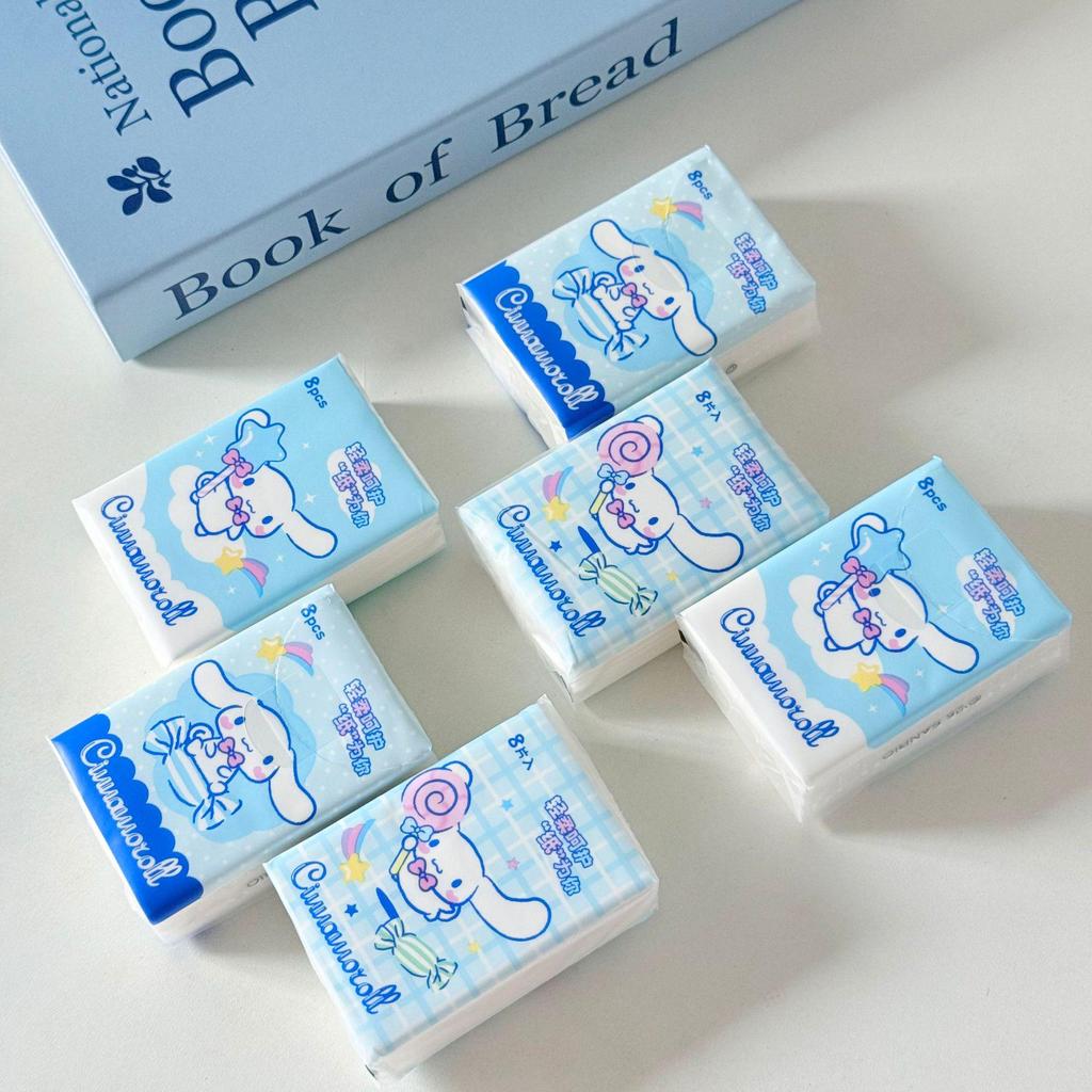 Sanrio Hello Kitty однотонные портативные салфетки, 9 штук