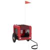 VidaXL Bicycle Trailer for Dog Red and Black Oxford Fabric and Iron 93908