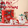 Creative Santa Claus Mug with Lid Cute Mug  Cartoon Christmas Ceramic Mug Gift