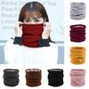 Collar Scarf Double-Layer Neck Warmer Circle Loop Scarves Winter Neck Gaiter Fleece Lined Scarf