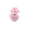 Red Pink Love Fruit Fork Set Loving Heart Fruit Cake Sausage Fork Dessert Cake Fork  Household