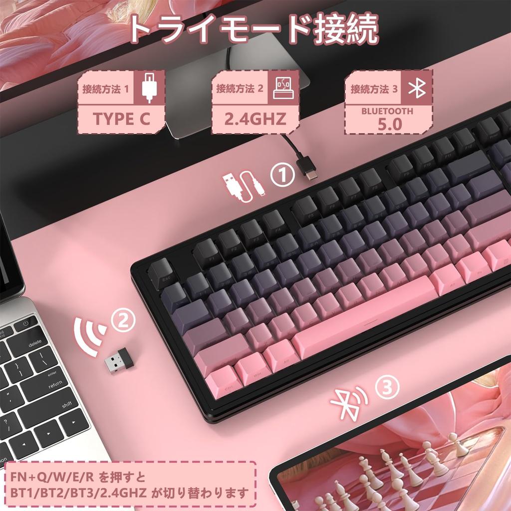 MAMBASNAKE x ATTACK SHARK M87PROV2 Игровая Клавиатура 87 3 Подключения Bluetooth PBT Кастомная Белая Сферическая Линейная Тихая 5000 мАч Перезаряжаемая Технические Стандарты