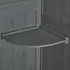 Wooden Garden Shed, Utility Outdoor Small Shed with Lockable Double Doors, Shelves and Roof Hatch, Grey