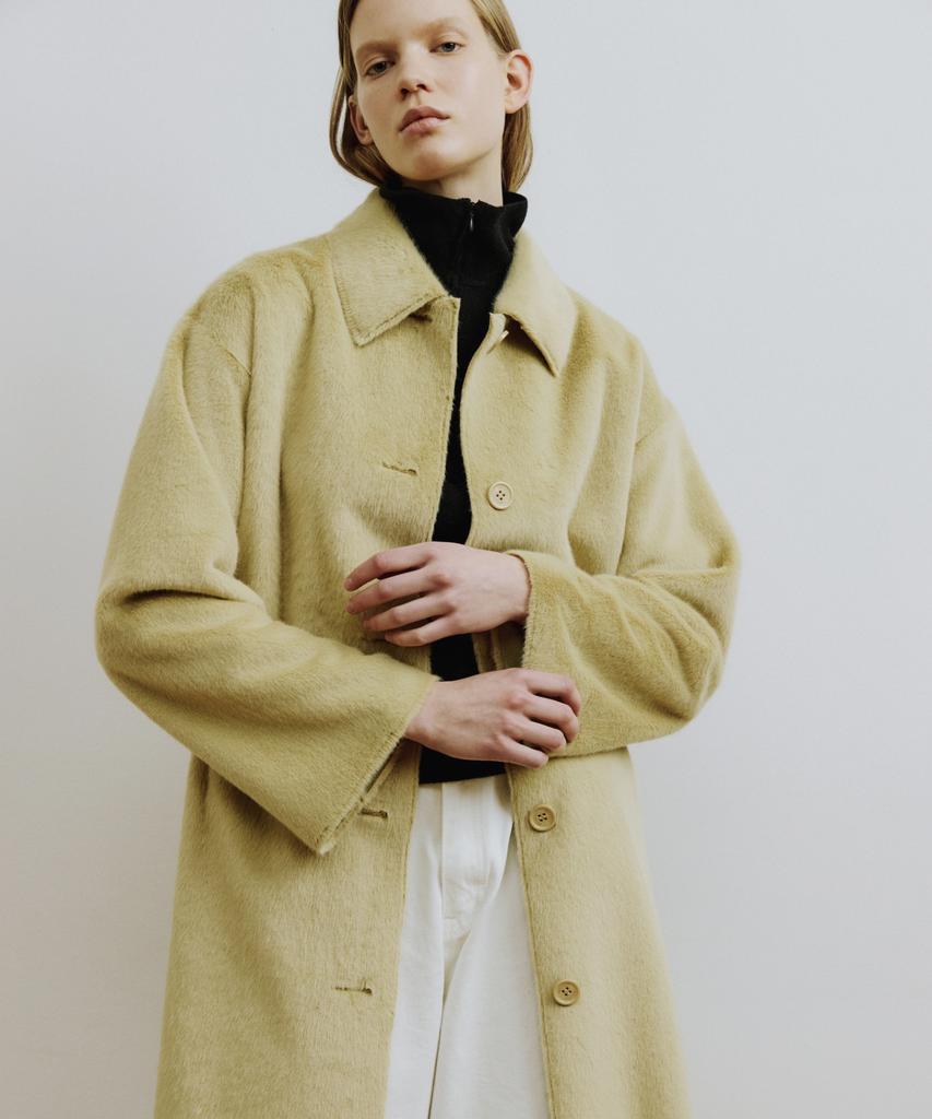 Molliolli Lungo Single Long Coat [Taupe]