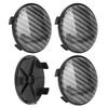 4 Pcs 68mm Wheel Center Caps Carbon Fiber Style Tyre Rim Hub Cap Cover Universal Fit for Vehicle