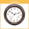 Винтажные водонепроницаемые круглые часы с дисплеем температуры и влажности для декора дома, офиса и спальни