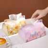 Oil Painting Tissue Case Smooth Car Tissue Box Creative Desk Decoration  Home