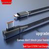 Jingyao 120 Вт Кабель для быстрой зарядки Type-C с угловым разъемом для Apple 15/16 и Huawei 6A