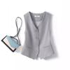 Women's Classic Formal Buttons Solid Color V-Neck Dressy Suit Vest Waistcoat