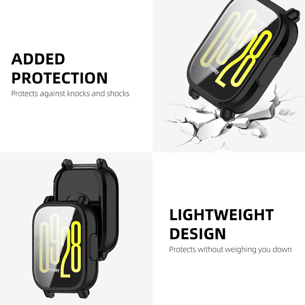 Силиконовый чехол для Xiaomi Redmi Watch 5, ремешок для умных часов, защитная пленка для экрана, бампер, чехол для Redmi Watch 5 Lite, Watch 5 Active