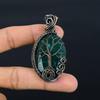 Tree Of Life Emerald Pendant, 999 Copper Wire Wrapped Pendant Gemstone Jewelry, Handmade Pendant Amazing Jewelry, Gift For Her