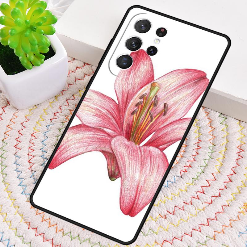 Силиконовый чехол для телефона с цветами лилии для Samsung Galaxy note 10 pro S26 S25 S24 S23 S22 S21 Plus S25Ultra Capa Cover