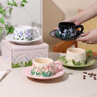 Керамические кофейные чашки и блюдца Подарочный набор Кружка Дом Офис Чашка для воды Чашка для молока Сувенир Новогодний торговый фестиваль