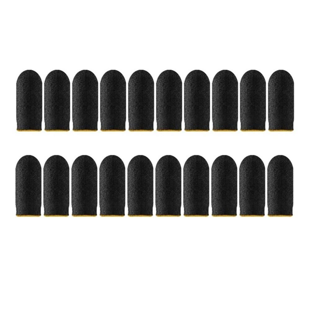 10PCS Nano Fiber Gaming Finger Sleeves Breathable Gaming Fingertip Covers Mobile Gaming